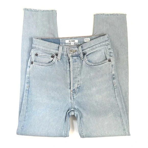 RE/DONE 90's High Rise Ankle Crop Jeans Size 25 - Picture 4 of 8